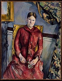 Paul Cézanne, Madame Cézanne (Hortense Fiquet, 1850–1922) in a Red Dress, 1888–90