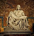 La Piedad del Vaticano es un grupo escultórico en mármol realizado por Miguel Ángel entre 1498 y 1499. Sus dimensiones son 174 por 195 cm. Se encuentra en la Basílica de San Pedro del Vaticano. Por Stanislav Traykov (Glimz).