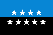 Bandera de la CECA desde 1973 a 1980, con nueve estados miembros.
