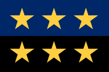 Bandera de la CECA desde 1958 a 1972, con seis estados miembros.