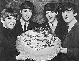«The Beatles» у Стакгольме ў 1963 годзе (фота Бо Трэнтэра).