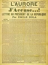 Émile Zolas Brief J'accuse (Ich klage an)
