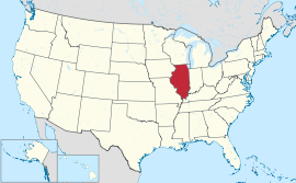 АҚШ картасындағы Иллинойс штаты