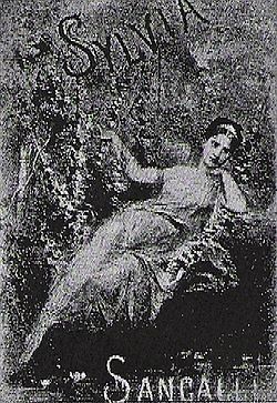 Rita Sangalli como Sylvia en la primera producción de 1876.