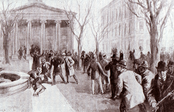 Harper's Weekly depiction of Goebel's assassination
