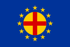 Bandera actual de la Unión Internacional Paneuropea.