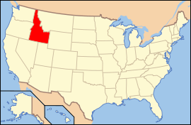 АҚШ картасындағы Айдахо штаты