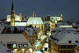 St. Sebaldus Church and Nuremberg Castle in winter