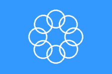 Propuesta de bandera con un círculo de anillos.