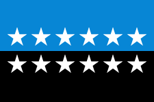 Bandera de la CECA desde 1986 a 2002, con doce estados miembros.