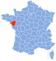 Position de la Loire-Atlantique en France