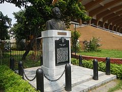 Bust of Quirino beside Quirino Grandstand, Manila