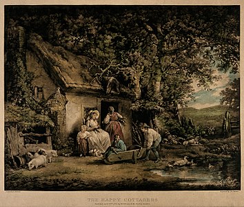 10. Joe Grozar d'après George Morland, The happy cottagers, 1793.
