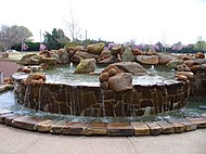 Fountain on OHS ground using native stones