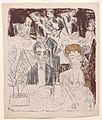 Dinertafel, 1916, lithographie (66,04 × 32,38 cm), musée Solomon R. Guggenheim, New York.
