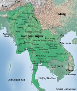 東吁王國疆域（1580年）