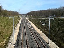 La LGV Est au PK 217, près de la gare de Meuse TGV.