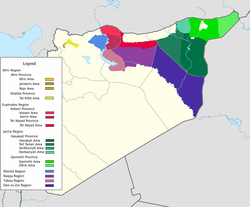 罗贾瓦、北叙利亚民主联邦的位置