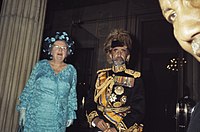 Emperor Haile Selassie with Queen Juliana of the Netherlands, January 1969