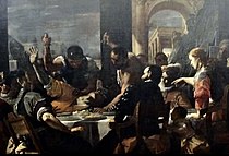 馬蒂亞·普雷提（英语：Mattia Preti）的《押沙龍的盛宴（義大利語：Convito di Assalonne (Mattia Preti)）》（Convito di Assalonne），205 × 294cm，約作於1660年，1906年購入[61]