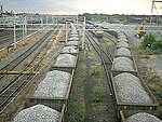 石灰岩を運ぶ鉱石の専用貨物列車（イギリス）