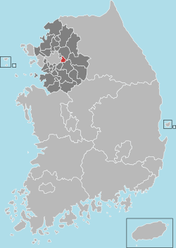 河南市在韓國及京畿道的位置