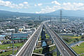 通車後的富士高架橋（靜岡県富士市,富士宮市、2012年9月攝影）