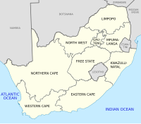 南非省級行政區區劃圖