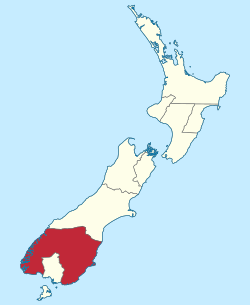 Otago Province within New Zealand