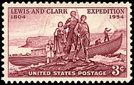 1954年發行的遠征150週年紀念郵票