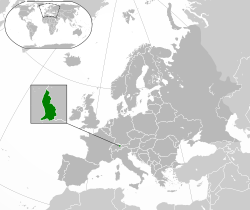 列支敦斯登的位置（绿色） 欧洲（深灰色）  —  [圖例放大]