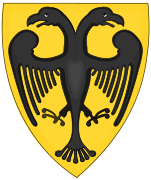 最早的帝国之鹰记载，来自1250年编年史中奥托四世的纹章