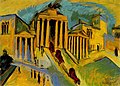 Der Belle-Alliance-Platz in Berlin (Porte de Brandebourg, Berlin), 1915, huile sur toile (200 × 150 cm), Neue Nationalgalerie, Berlin.