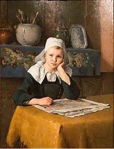Flavien-Louis Peslin, Portrait d'une jeune Bretonne (1885).