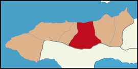 Map showing Yalova District in Yalova Province