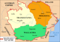 勇敢的米哈伊統治下的羅馬尼亞三個公國和被統一的地區