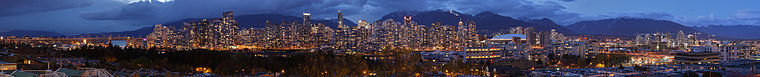 Vue panoramique de Vancouver.