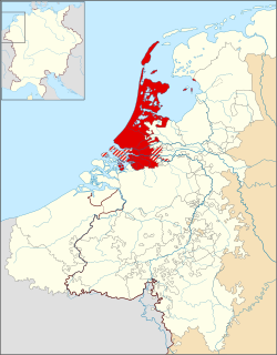 1350年左右时的荷兰伯国疆域