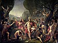 雅克-路易·大衛《列奧尼達在溫泉關》，1813至1814年，現藏於羅浮宮
