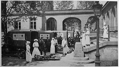 Reconversion en hôpital militaire en 1914-1918.