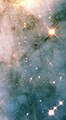 哈伯太空望遠鏡拍攝靠近噴發恆星附近鄰近區域的湍流。