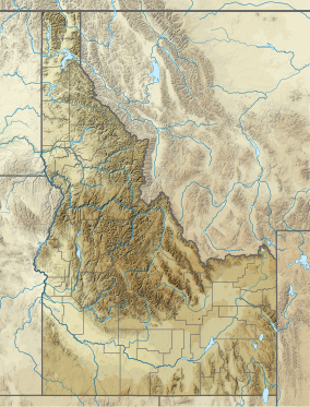 A map of the United States showing the location of Boise National Forest