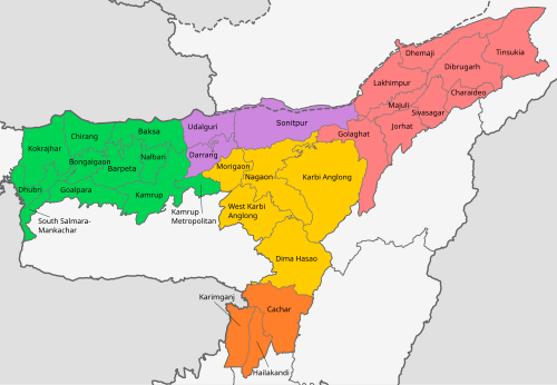 List Of Districts Of Assam Wikipedia   500px Assam Districts Map.svg 