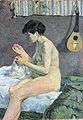 保羅·高更《裸體畫習作（縫衣的蘇珊娜）》，1880年