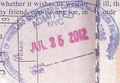 美國護照上的約翰·甘迺迪國際機場美國印章。