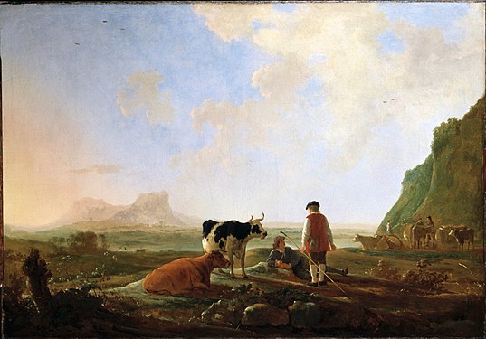 《牧民与奶牛》 (约1645年) 藏于达利奇美术馆