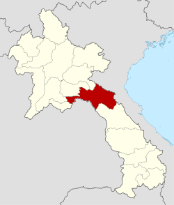 波里坎塞省在寮國的位置