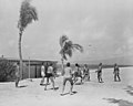 Image 22A beach volleyball game between members of President Harry S. Truman's vacation party at Key West, Florida in 1950 (from Beach volleyball)