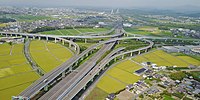东名高速公路与伊势湾岸自动车道交会的丰田系统交流道