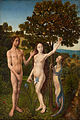 雨果·凡·德·古斯《人類的墮落》（亞當與夏娃），1467至1468年，現藏於藝術史博物館